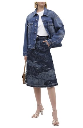 Женская джинсовая юбка REDVALENTINO темно-синего цвета по цене 49950 руб., арт. VR3DD03S/5P0 | Фото 2 Женская джинсовая юбка REDVALENTINO темно-синего цвета, арт. VR3DD03S/5P0 | Фото 2