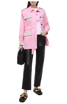 Женская хлопковая футболка MSGM белого цвета по цене 10400 руб., арт. 3041MDM95 217298 | Фото 2 Женская хлопковая футболка MSGM белого цвета, арт. 3041MDM95 217298 | Фото 2
