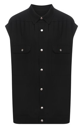 Женская рубашка из вискозы RICK OWENS черного цвета по цене 92150 руб., арт. RP21S3725/Y | Фото 1 Женская рубашка из вискозы RICK OWENS черного цвета, арт. RP21S3725/Y | Фото 1