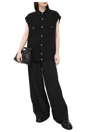 Женская рубашка из вискозы RICK OWENS черного цвета по цене 92150 руб., арт. RP21S3725/Y | Фото 2 Женская рубашка из вискозы RICK OWENS черного цвета, арт. RP21S3725/Y | Фото 2