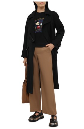 Женская хлопковая футболка SAINT LAURENT черного цвета по цене 34050 руб., арт. 631852/YBVX2 | Фото 2 Женская хлопковая футболка SAINT LAURENT черного цвета, арт. 631852/YBVX2 | Фото 2