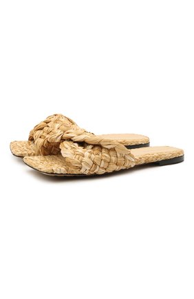 Женские текстильные шлепанцы stretch BOTTEGA VENETA бежевого цвета по цене 68750 руб., арт. 652860/V0GM0 | Фото 1 Женские текстильные шлепанцы stretch BOTTEGA VENETA бежевого цвета, арт. 652860/V0GM0 | Фото 1 (Материал внешний: Текстиль; Подошва: Плоская; Материал внутренний: Натуральная кожа, Текстиль; Каблук высота: Низкий)