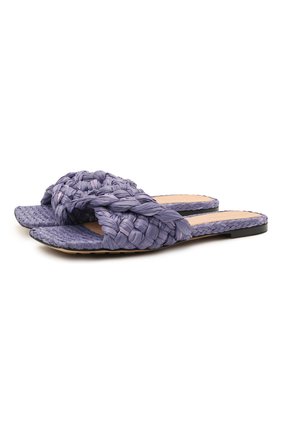Женские текстильные шлепанцы BOTTEGA VENETA сиреневого цвета по цене 75850 руб., арт. 652860/V0GM0 | Фото 1 Женские текстильные шлепанцы BOTTEGA VENETA сиреневого цвета, арт. 652860/V0GM0 | Фото 1