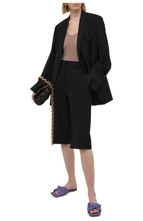 Женские текстильные шлепанцы BOTTEGA VENETA сиреневого цвета по цене 75850 руб., арт. 652860/V0GM0 | Фото 2 Женские текстильные шлепанцы BOTTEGA VENETA сиреневого цвета, арт. 652860/V0GM0 | Фото 2