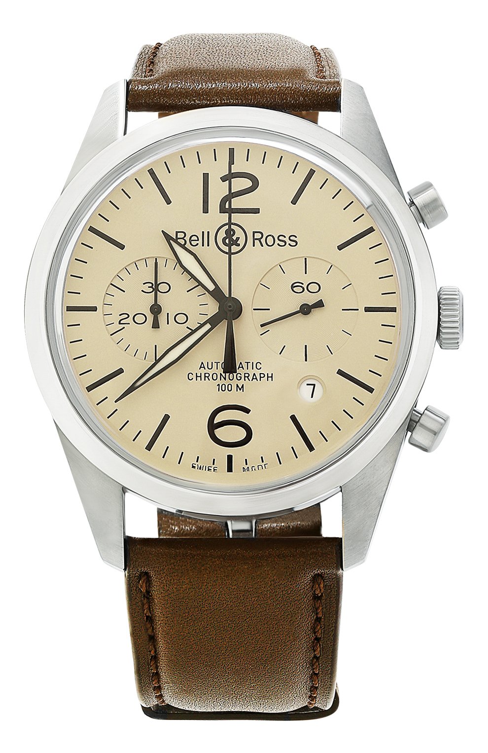 Мужские часы original beige BELL & ROSS бежевого цвета, арт. BRV126-BEI-ST/SCA | Фото 1