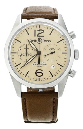 Мужские часы original beige BELL & ROSS бежевого цвета по цене 368000 руб., арт. BRV126-BEI-ST/SCA | Фото 1 Мужские часы original beige BELL & ROSS бежевого цвета, арт. BRV126-BEI-ST/SCA | Фото 1