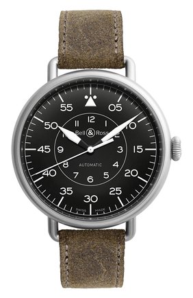 Мужские часы military BELL&ROSS бесцветного цвета, арт. BRWW192-MIL/SCA | Фото 1 (Материал корпуса: Сталь; Цвет циферблата: Чёрный; Механизм: Автомат)