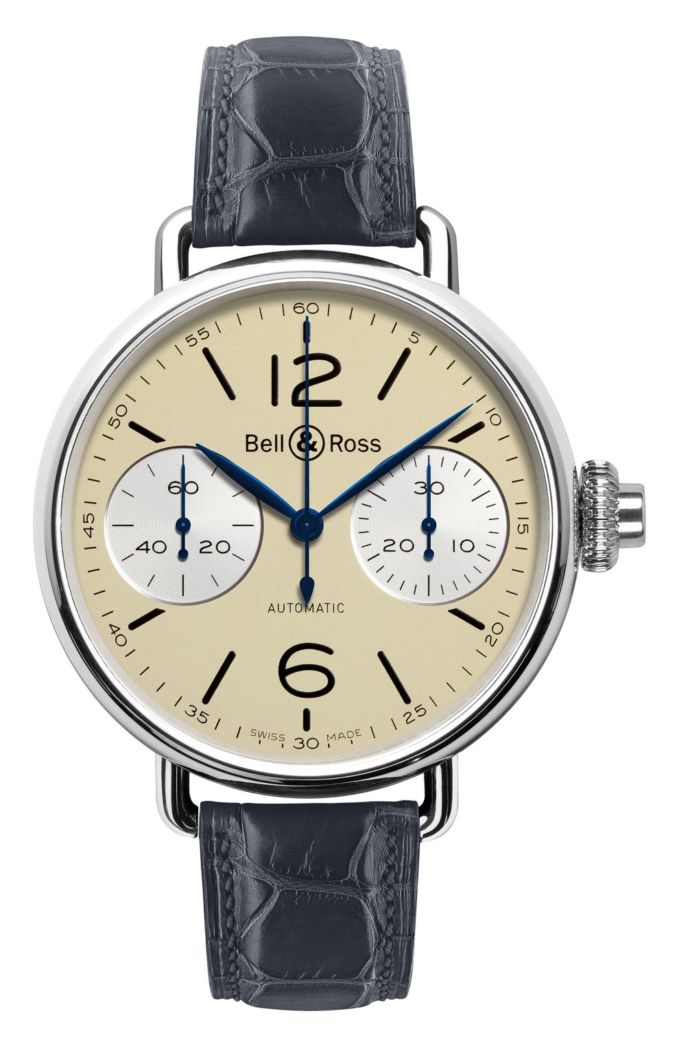 Мужские часы chronographe monopoussoir ivory BELL & ROSS бежевого цвета, арт. BRWW1-MONO-IVO/SCR | Фото 1