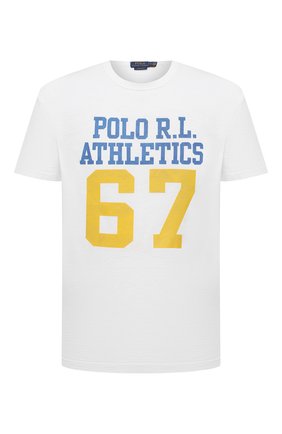 Мужская хлопковая футболка POLO RALPH LAUREN белого цвета по цене 7995 руб., арт. 710839219 | Фото 1 Мужская хлопковая футболка POLO RALPH LAUREN белого цвета, арт. 710839219 | Фото 1