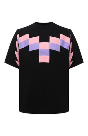 Мужская хлопковая футболка MARCELO BURLON черного цвета по цене 23500 руб., арт. CMAA054R21JER003 | Фото 1 Мужская хлопковая футболка MARCELO BURLON черного цвета, арт. CMAA054R21JER003 | Фото 1 (Принт: С принтом; Материал внешний: Хлопок; Длина (для топов): Стандартные; Рукава: Короткие; Стили: Кэжуэл)