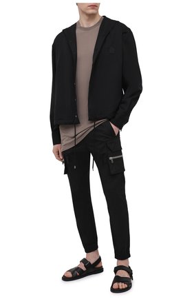 Мужская футболка из вискозы и шелка RICK OWENS светло-коричневого цвета по цене 28800 руб., арт. RU21S6264/JS | Фото 2 Мужская футболка из вискозы и шелка RICK OWENS светло-коричневого цвета, арт. RU21S6264/JS | Фото 2