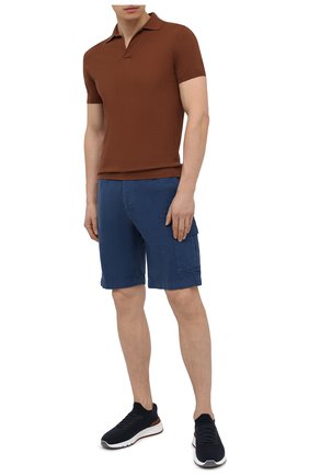 Мужские шорты из хлопка и льна LORO PIANA синего цвета по цене 56800 руб., арт. FAL6339 | Фото 2 Мужские шорты из хлопка и льна LORO PIANA синего цвета, арт. FAL6339 | Фото 2 (Материал внешний: Хлопок, Лен; Принт: Без принта; Длина Шорты М: До колена; Мужское Кросс-КТ: Шорты-одежда; Стили: Кэжуэл; Региональные ограничения белый список (Axapta Mercury): RU; Силуэт М (брюки): Карго; Случай: Повседневный)
