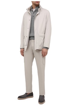Мужские замшевые лоферы SANTONI темно-серого цвета по цене 43450 руб., арт. MGDT17459TAAEPMSG62 | Фото 2 Мужские замшевые лоферы SANTONI темно-серого цвета, арт. MGDT17459TAAEPMSG62 | Фото 2 (Стили: Кэжуэл; Материал внутренний: Натуральная кожа; Мужское Кросс-КТ: Лоферы-обувь; Материал внешний: Замша)