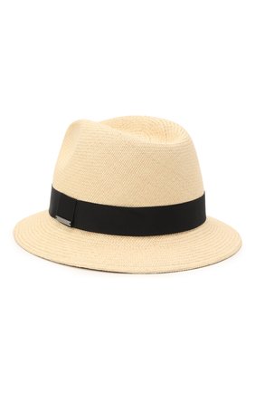 Мужская шляпа ERMENEGILDO ZEGNA бежевого цвета, арт. Z9I13/B9P | Фото 2 (Материал: Текстиль, Растительное волокно)