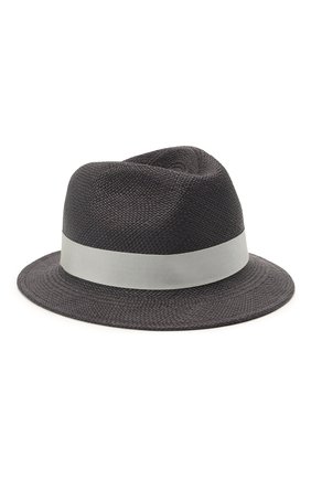 Мужская шляпа ERMENEGILDO ZEGNA темно-коричневого цвета, арт. Z9I13/B9P | Фото 1 (Материал: Текстиль, Растительное волокно)