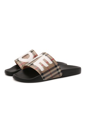 Мужские шлепанцы BURBERRY бежевого цвета по цене 26100 руб., арт. 8037957 | Фото 1 Мужские шлепанцы BURBERRY бежевого цвета, арт. 8037957 | Фото 1