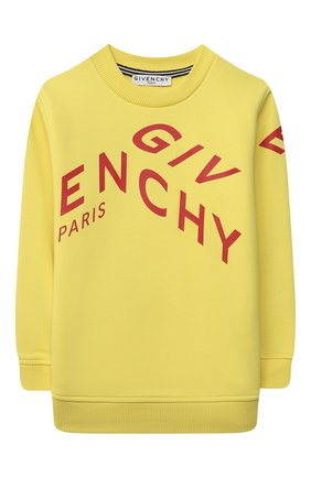 Детский хлопковый свитшот GIVENCHY желтого цвета по цене 20650 руб., арт. H25240 | Фото 1 Детский хлопковый свитшот GIVENCHY желтого цвета, арт. H25240 | Фото 1