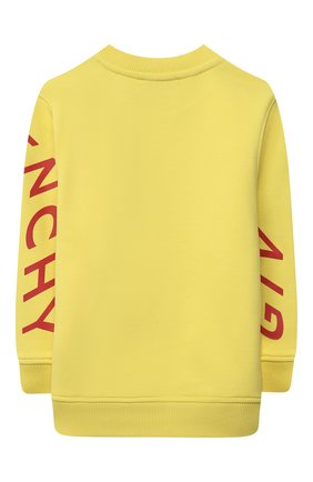 Детский хлопковый свитшот GIVENCHY желтого цвета по цене 20650 руб., арт. H25240 | Фото 2 Детский хлопковый свитшот GIVENCHY желтого цвета, арт. H25240 | Фото 2