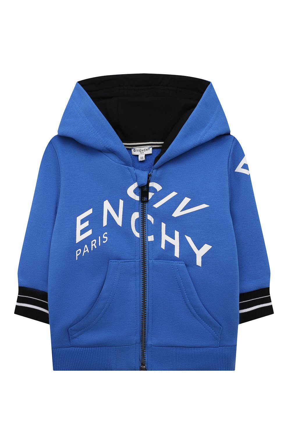 Детский хлопковая толстовка GIVENCHY синего цвета, арт. H05155 | Фото 1
