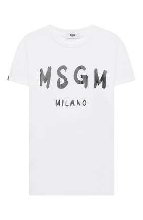 Детская хлопковая футболка MSGM KIDS белого цвета по цене 3995 руб., арт. MS026832 | Фото 1 Детская хлопковая футболка MSGM KIDS белого цвета, арт. MS026832 | Фото 1 (Материал внешний: Хлопок; Рукава: Короткие; Девочки Кросс-КТ: футболка-одежда; Ростовка одежда: 10 - 11 лет | 140 - 146см, 12 лет | 152 см, 13 - 15 лет | 158 см, 6 лет | 116 см, 8 лет | 128 см)