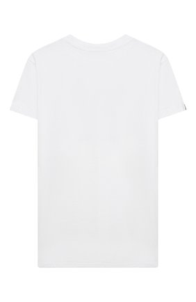 Детская хлопковая футболка MSGM KIDS белого цвета по цене 3995 руб., арт. MS026832 | Фото 2 Детская хлопковая футболка MSGM KIDS белого цвета, арт. MS026832 | Фото 2 (Материал внешний: Хлопок; Рукава: Короткие; Девочки Кросс-КТ: футболка-одежда; Ростовка одежда: 10 - 11 лет | 140 - 146см, 12 лет | 152 см, 13 - 15 лет | 158 см, 6 лет | 116 см, 8 лет | 128 см)