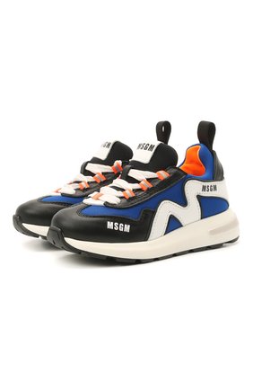 Детские кожаные кроссовки MSGM KIDS синего цвета по цене 29950 руб., арт. 67283/KIPS/NAKAI/KIPS/KIPS/KIPS/28-35 | Фото 1 Детские кожаные кроссовки MSGM KIDS синего цвета, арт. 67283/KIPS/NAKAI/KIPS/KIPS/KIPS/28-35 | Фото 1 (Материал внешний: Текстиль, Кожа; Материал внутренний: Натуральная кожа; Стили: Гранж; Региональные ограничения белый список (Axapta Mercury): RU)