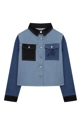 Детская джинсовая куртка SONIA RYKIEL ENFANT голубого цвета по цене 11250 руб., арт. 21S10U06 | Фото 1 Детская джинсовая куртка SONIA RYKIEL ENFANT голубого цвета, арт. 21S10U06 | Фото 1
