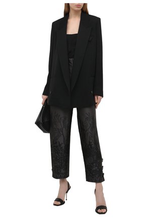 Женские шелковый брюки GIORGIO ARMANI черного цвета по цене 159500 руб., арт. 1SHPP0GA/T02AG | Фото 2 Женские шелковый брюки GIORGIO ARMANI черного цвета, арт. 1SHPP0GA/T02AG | Фото 2