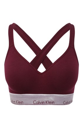 Женский бра-топ CALVIN KLEIN бордового цвета по цене 5805 руб., арт. QF6129E | Фото 1 Женский бра-топ CALVIN KLEIN бордового цвета, арт. QF6129E | Фото 1