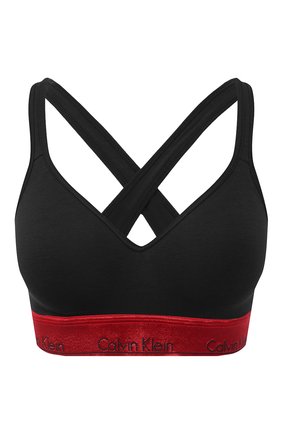 Женский бра-топ CALVIN KLEIN черного цвета по цене 5805 руб., арт. QF6129E | Фото 1 Женский бра-топ CALVIN KLEIN черного цвета, арт. QF6129E | Фото 1