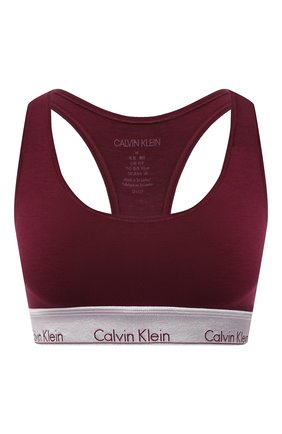 Женский бра-топ CALVIN KLEIN бордового цвета по цене 4395 руб., арт. QF6127E | Фото 1 Женский бра-топ CALVIN KLEIN бордового цвета, арт. QF6127E | Фото 1