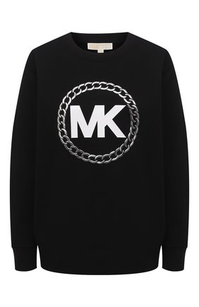 Женский хлопковый свитшот MICHAEL MICHAEL KORS черного цвета по цене 16100 руб., арт. MH05MUXBDD | Фото 1 Женский хлопковый свитшот MICHAEL MICHAEL KORS черного цвета, арт. MH05MUXBDD | Фото 1