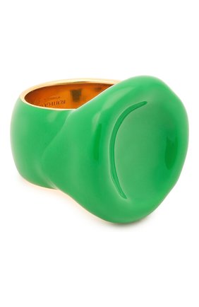 Женское кольцо BOTTEGA VENETA зеленого цвета, арт. 651193/VANU4 | Фото 1 (Материал: Серебро)