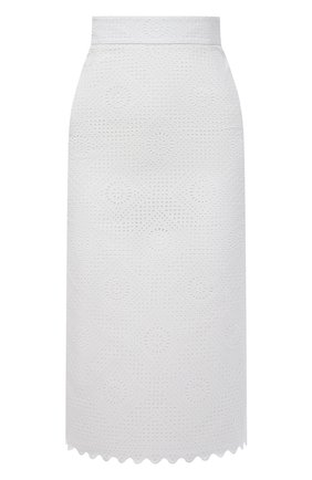 Женская хлопковая юбка LORO PIANA белого цвета по цене 182000 руб., арт. FAL5910 | Фото 1
