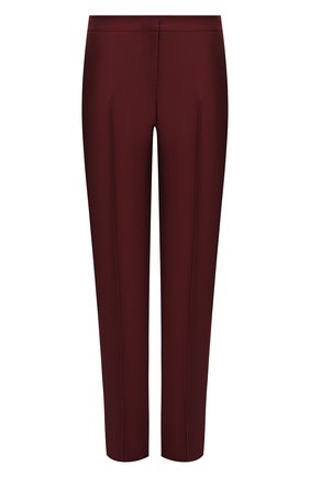 Женские шерстяные брюки ALEXANDER MCQUEEN красного цвета, арт. 589426/QCAB2 | Фото 1 (Длина (брюки, джинсы): Удлиненные; Материал внешний: Шерсть; Силуэт Ж (брюки и джинсы): Прямые; Стили: Кэжуэл; Женское Кросс-КТ: Брюки-одежда; Региональные ограничения белый список (Axapta Mercury): RU)