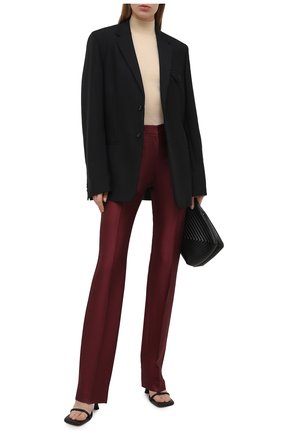Женские шерстяные брюки ALEXANDER MCQUEEN красного цвета, арт. 589426/QCAB2 | Фото 2 (Длина (брюки, джинсы): Удлиненные; Материал внешний: Шерсть; Силуэт Ж (брюки и джинсы): Прямые; Стили: Кэжуэл; Женское Кросс-КТ: Брюки-одежда; Региональные ограничения белый список (Axapta Mercury): RU)