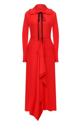 Женское шелковое платье VICTORIA BECKHAM красного цвета по цене 179500 руб., арт. 1121WDR002283A | Фото 1 Женское шелковое платье VICTORIA BECKHAM красного цвета, арт. 1121WDR002283A | Фото 1