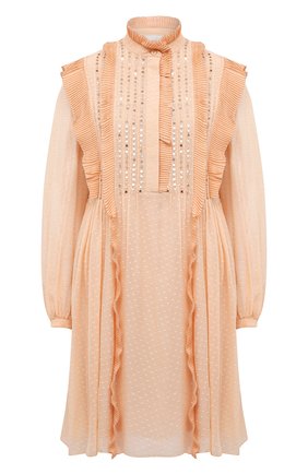 Женское шелковое платье CHLOÉ розового цвета по цене 251500 руб., арт. CHC21SR010340 | Фото 1 Женское шелковое платье CHLOÉ розового цвета, арт. CHC21SR010340 | Фото 1