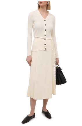 Женский хлопковый кардиган JIL SANDER кремвого цвета по цене 105500 руб., арт. JSPS759056-WSY24268 | Фото 2 Женский хлопковый кардиган JIL SANDER кремвого цвета, арт. JSPS759056-WSY24268 | Фото 2