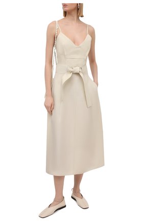 Женский топ из вискозы и шелка JIL SANDER белого цвета по цене 57600 руб., арт. JSPS561170-WS391900 | Фото 2 Женский топ из вискозы и шелка JIL SANDER белого цвета, арт. JSPS561170-WS391900 | Фото 2
