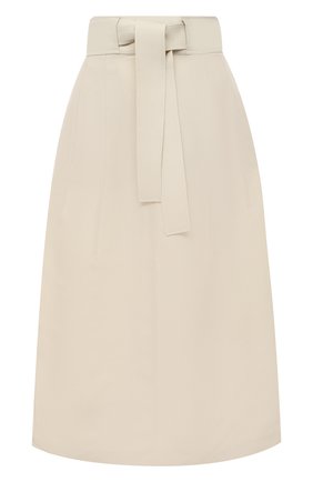 Женская юбка из вискозы и шелка JIL SANDER белого цвета по цене 99500 руб., арт. JSPS350705-WS391900 | Фото 1 Женская юбка из вискозы и шелка JIL SANDER белого цвета, арт. JSPS350705-WS391900 | Фото 1