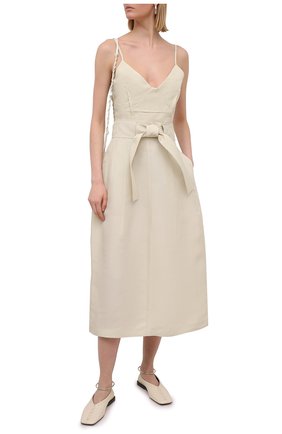 Женская юбка из вискозы и шелка JIL SANDER белого цвета по цене 99500 руб., арт. JSPS350705-WS391900 | Фото 2 Женская юбка из вискозы и шелка JIL SANDER белого цвета, арт. JSPS350705-WS391900 | Фото 2
