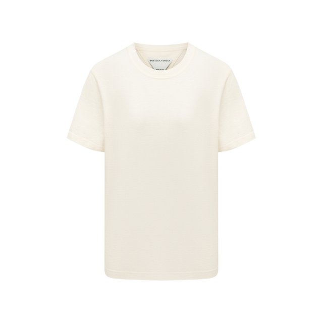 Хлопковая футболка Bottega Veneta белого цвета