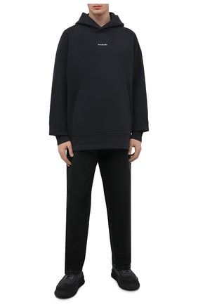 Мужской хлопковое худи ACNE STUDIOS черного цвета по цене 34200 руб., арт. BI0079 | Фото 2 Мужской хлопковое худи ACNE STUDIOS черного цвета, арт. BI0079 | Фото 2
