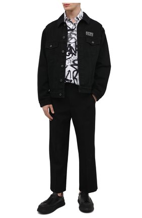 Мужские кожаные кеды JIL SANDER черного цвета по цене 48350 руб., арт. JI32535A-12280 | Фото 2 Мужские кожаные кеды JIL SANDER черного цвета, арт. JI32535A-12280 | Фото 2 (Материал внутренний: Натуральная кожа; Подошва: Массивная; Материал внешний: Кожа)