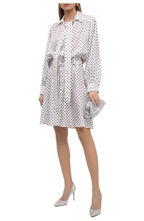 Женское шелковое платье LANVIN белого цвета по цене 199500 руб., арт. RW-DR354I-4839-P21 | Фото 2 Женское шелковое платье LANVIN белого цвета, арт. RW-DR354I-4839-P21 | Фото 2