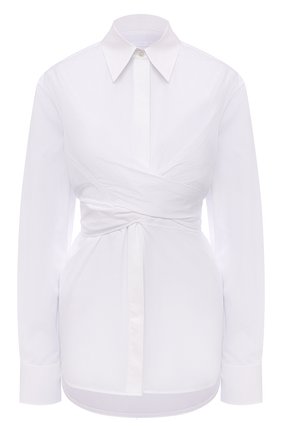 Женская хлопковая рубашка HELMUT LANG белого цвета по цене 39650 руб., арт. K10HW506 | Фото 1 Женская хлопковая рубашка HELMUT LANG белого цвета, арт. K10HW506 | Фото 1