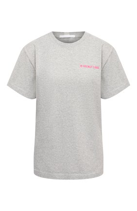 Женская хлопковая футболка HELMUT LANG серого цвета по цене 13700 руб., арт. K10DW505 | Фото 1 Женская хлопковая футболка HELMUT LANG серого цвета, арт. K10DW505 | Фото 1