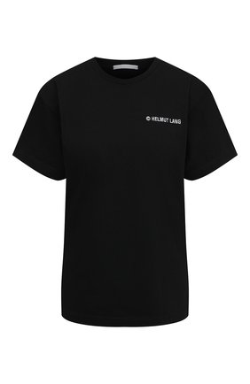 Женская хлопковая футболка HELMUT LANG черного цвета по цене 13700 руб., арт. K10DW505 | Фото 1 Женская хлопковая футболка HELMUT LANG черного цвета, арт. K10DW505 | Фото 1