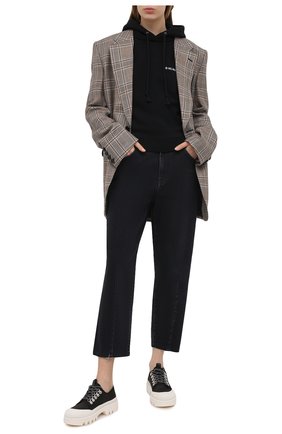 Женский хлопковое худи HELMUT LANG черного цвета по цене 20500 руб., арт. K10DW504 | Фото 2 Женский хлопковое худи HELMUT LANG черного цвета, арт. K10DW504 | Фото 2